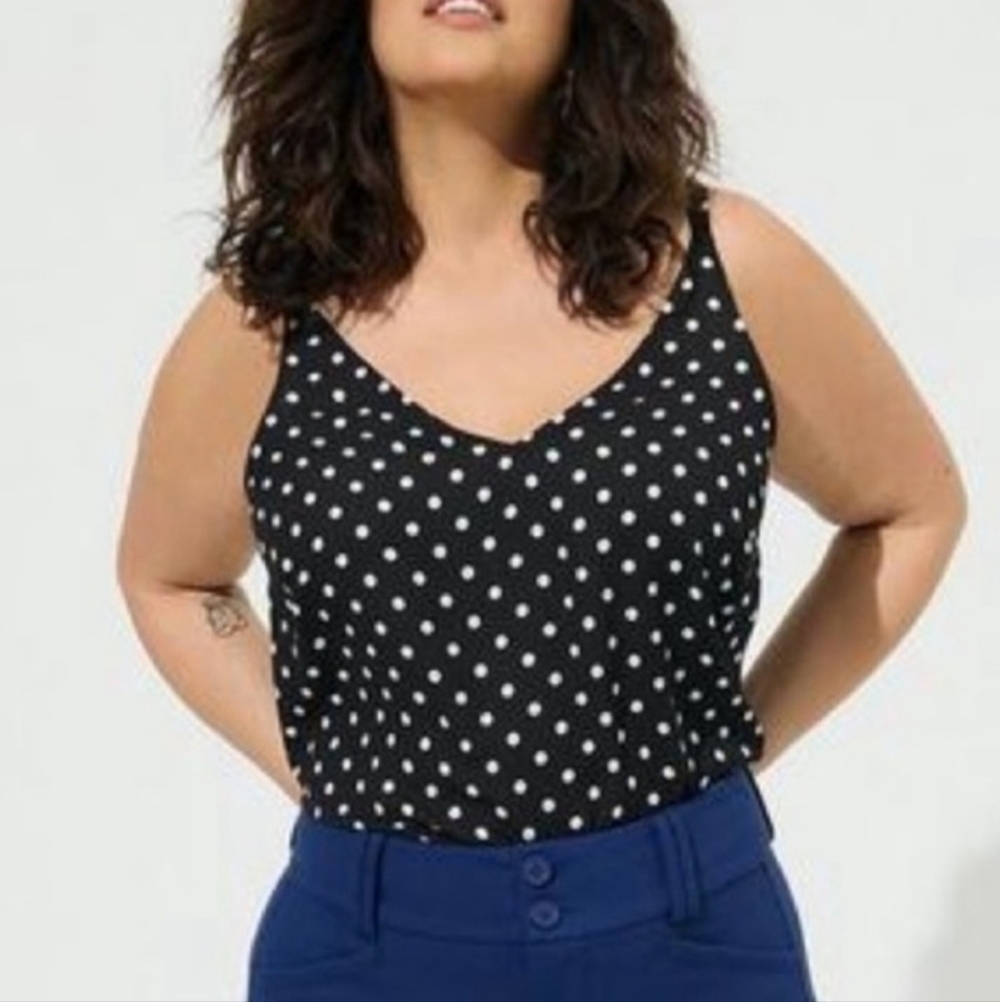 Torrid Sophie Chiffon Swing Cami – Polka Dot – Size 3 (3X / 22-24) NWT - Picture 5 of 12